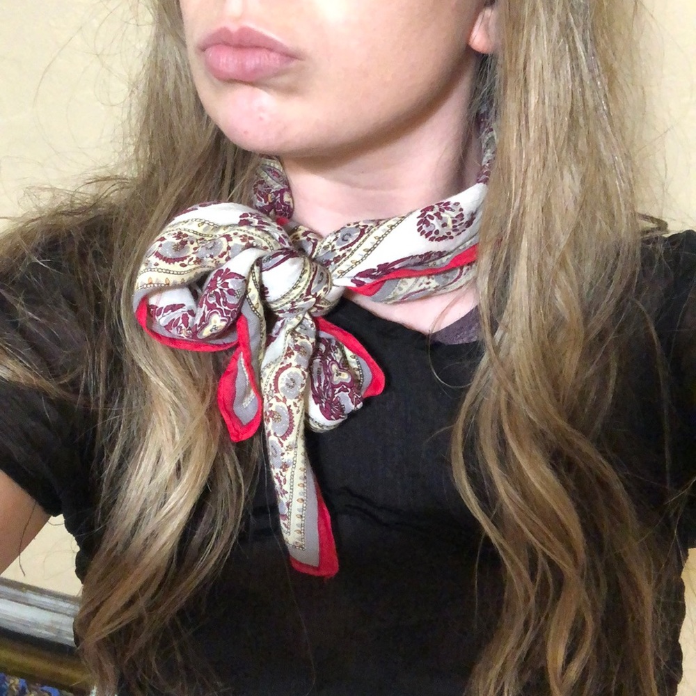 French Styled Pink & Cream Scarf